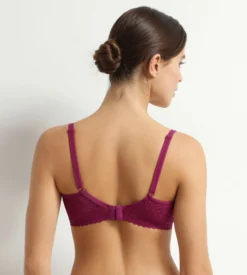 Soutien-gorge sans armatures en dentelle florale fruits rouges Daily Dentelle