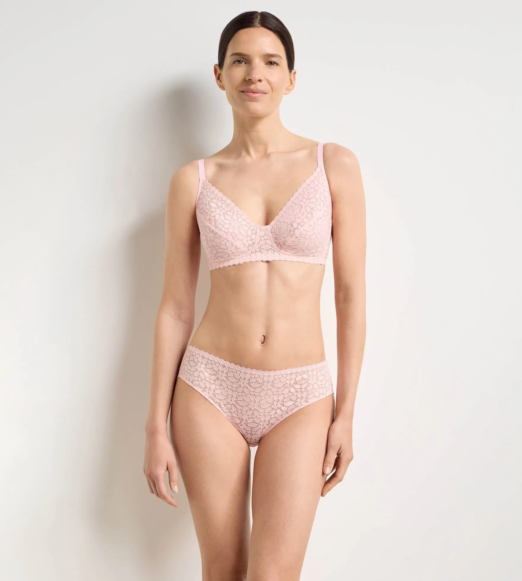 Soutien-gorge sans armatures rose pétale Daily Dentelle