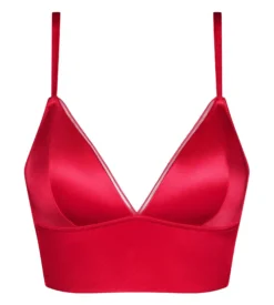 Soutien-gorge triangle ampliforme microfibre satinée Rouge Dim Chéri