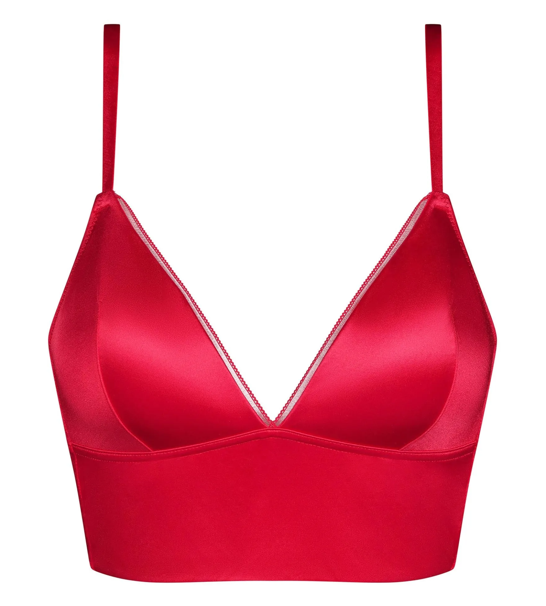 Soutien-gorge triangle ampliforme microfibre satinée Rouge Dim Chéri