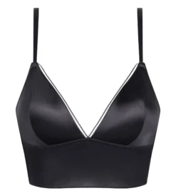 Soutien-gorge triangle ampliforme en microfibre satinée Gris Dim Chéri