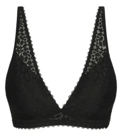 Soutien-gorge triangle avec mousses en microfibre Noir Daily Dentelle