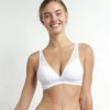 Soutien-gorge triangle avec mousses en microfibre Blanc Daily Dentelle