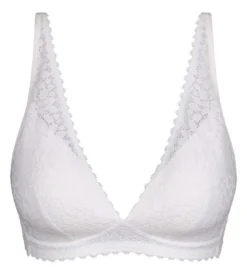 Soutien-gorge triangle avec mousses en microfibre Blanc Daily Dentelle