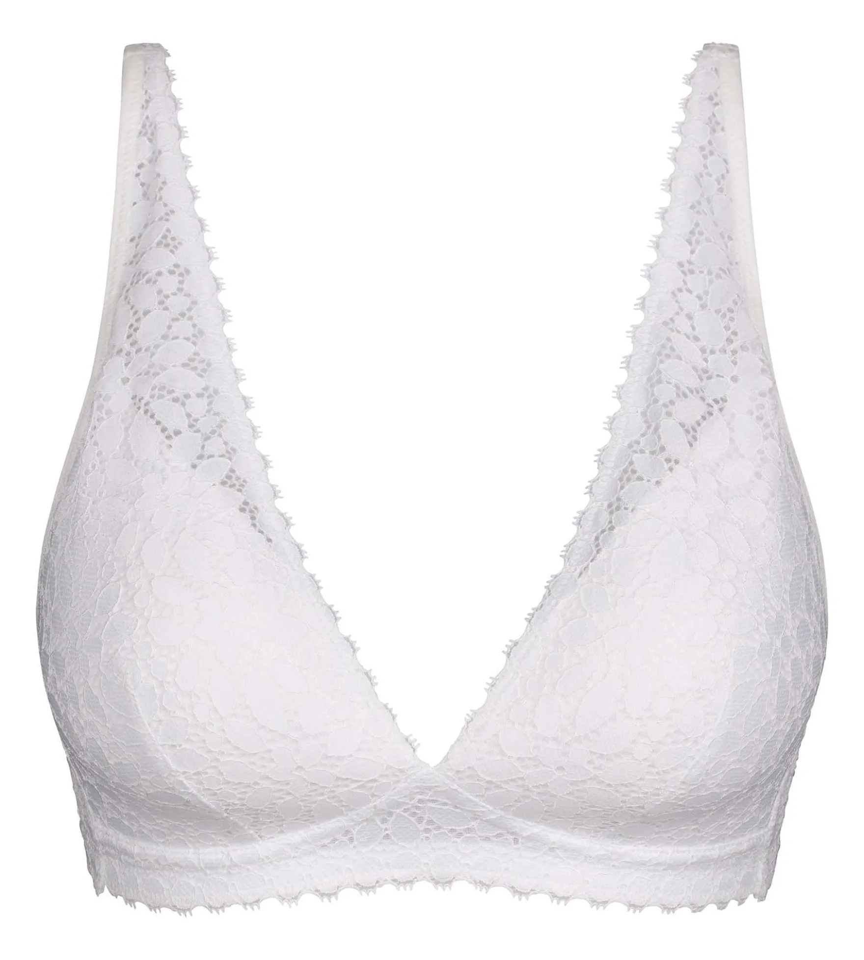 Soutien-gorge triangle avec mousses en microfibre Blanc Daily Dentelle