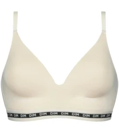 Soutien-gorge triangle en coton modal beige à bonnets moulés Dim Icons