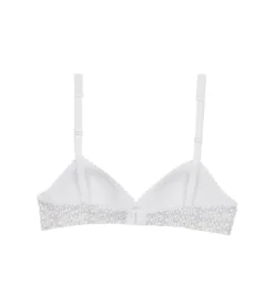 Soutien-gorge triangle imprimé logo blanc DIM Touch Girl