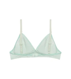 Soutien-gorge triangle sans armature en coton bio Bleu Pastel Skin Care