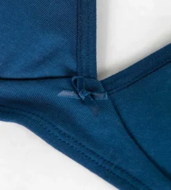Soutien-gorge triangle sans armature en coton bio Bleu Marin Skin Care