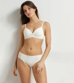 Soutien-gorge triangle sans armature Ivoire Daily Coton