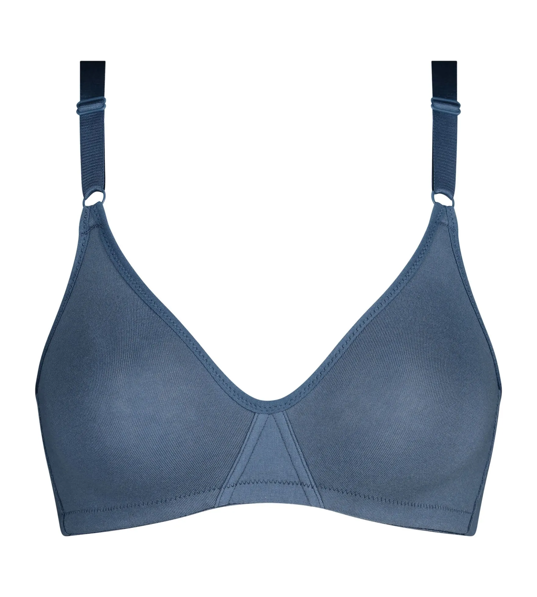 Soutien-gorge triangle sans armature coton Bleu Cendré Dim Daily