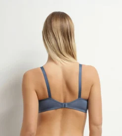 Soutien-gorge triangle sans armature coton Bleu Cendré Dim Daily