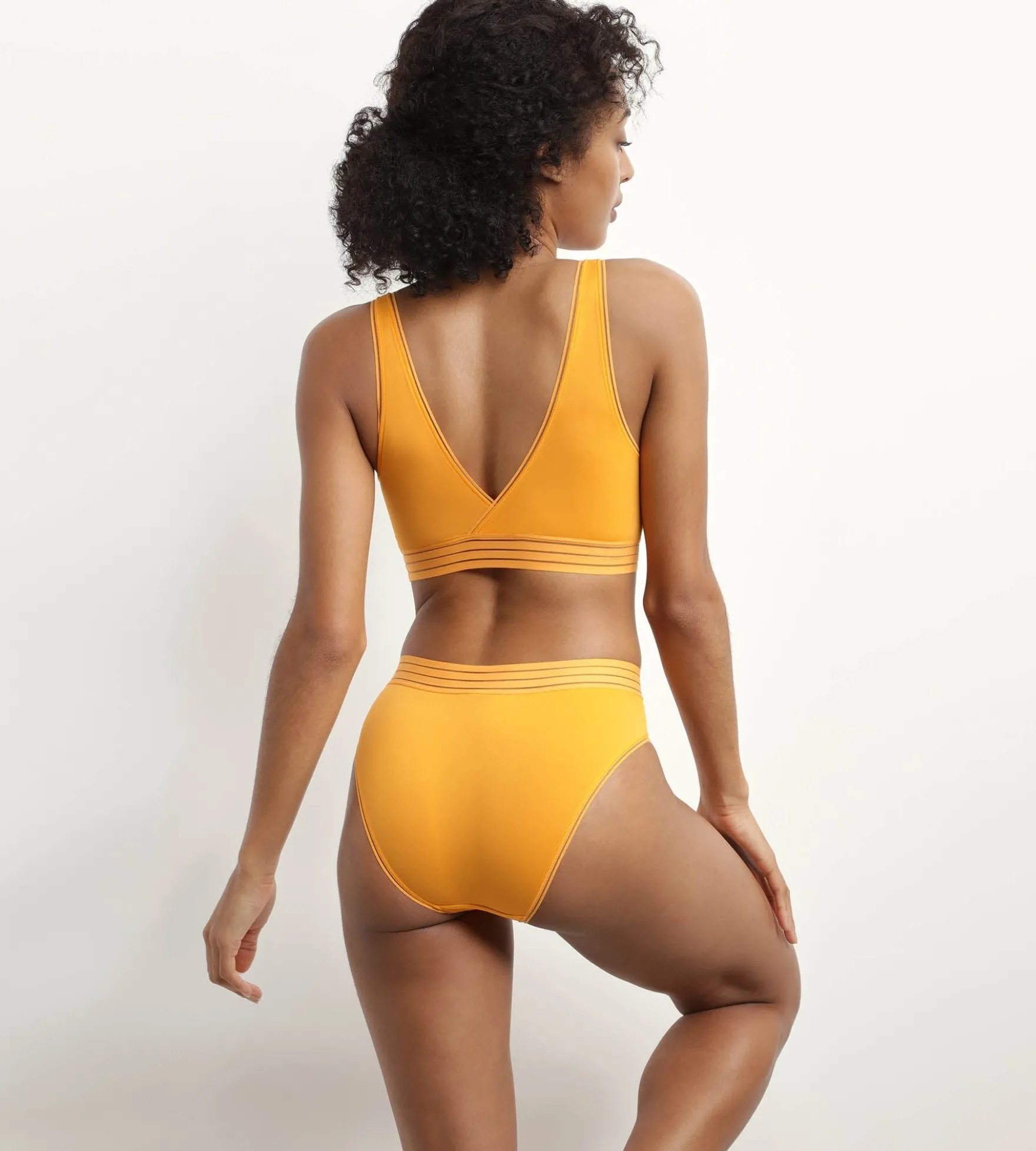 Soutien-gorge triangle sans armature en microfibre Jaune Oh My Dim’s