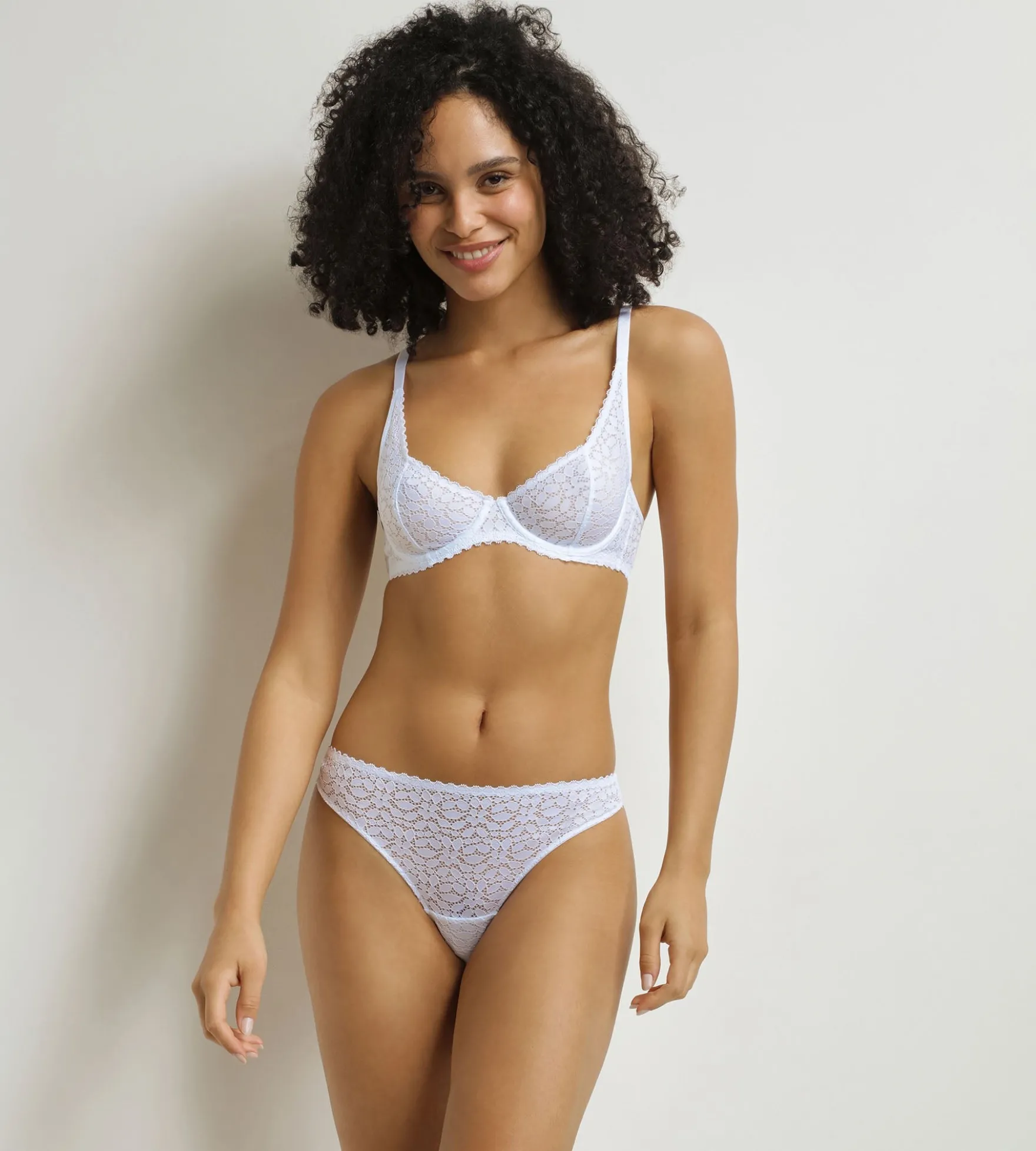 Tanga femme Blanc Dim Daily Dentelle