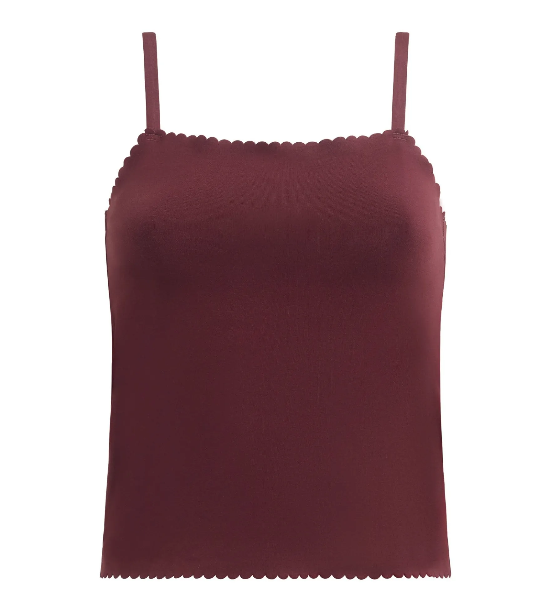 Top femme en coton stretch sans couture Rubis Foncé Body Touch Easy