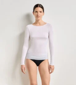 T-shirt col rond blanc Thermal Light