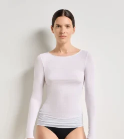T-shirt col rond blanc Thermal Light