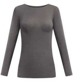 T-shirt col rond gris acier Thermal Light