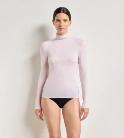 T-shirt col rond rose doux Thermal Light