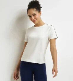 T-shirt de sport femme thermorégulateur en jersey Écru Dim Move