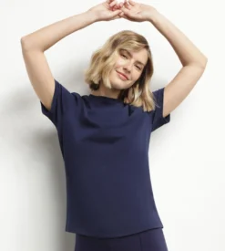 T-shirt de sport femme thermorégulateur Bleu Dim Move