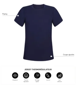 T-shirt de sport femme thermorégulateur Bleu Dim Move