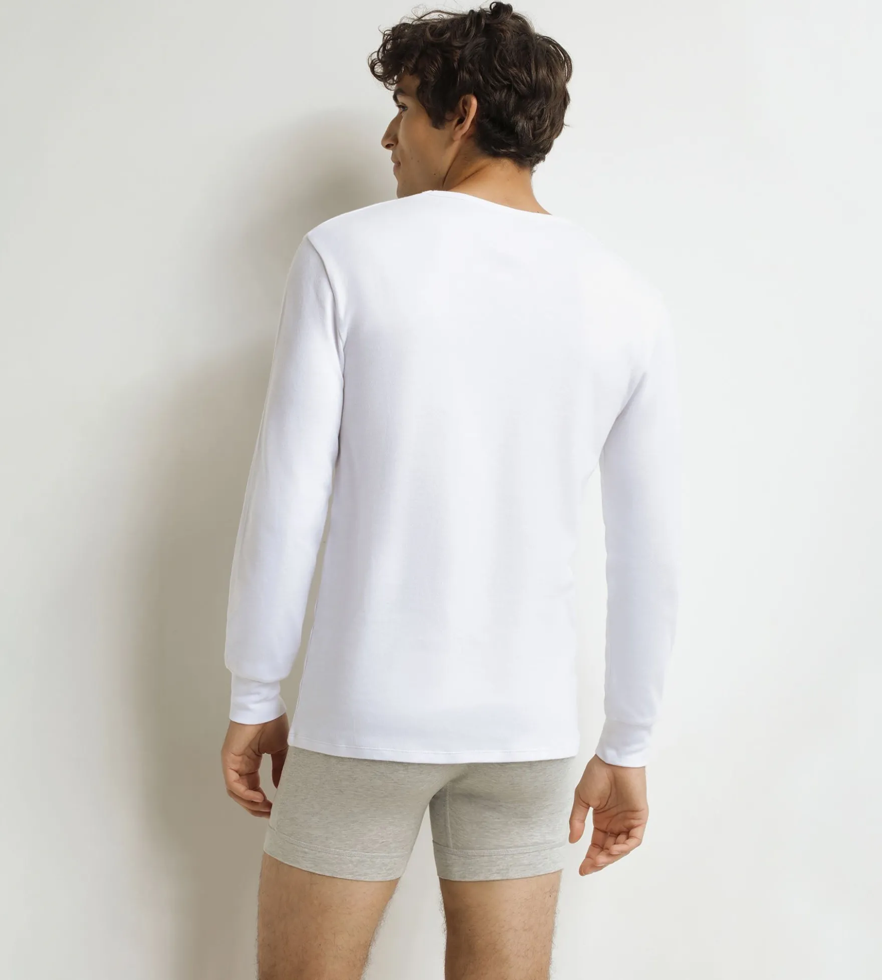 T-shirt homme en coton blanc Dim Thermal
