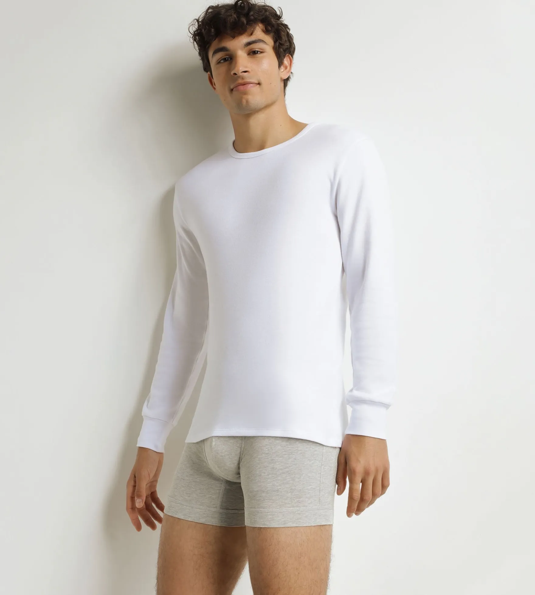 T-shirt homme en coton blanc Dim Thermal