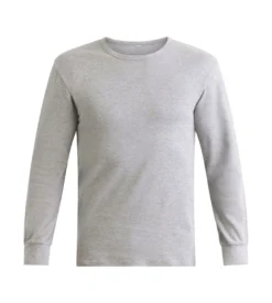 T-shirt homme en coton gris chiné Dim Thermal