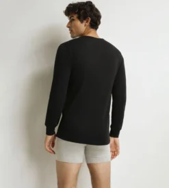 T-shirt homme en coton noir Dim Thermal