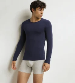 T-shirt homme à manches longues Bleu Dim Thermal