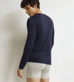 T-shirt homme à manches longues Bleu Dim Thermal