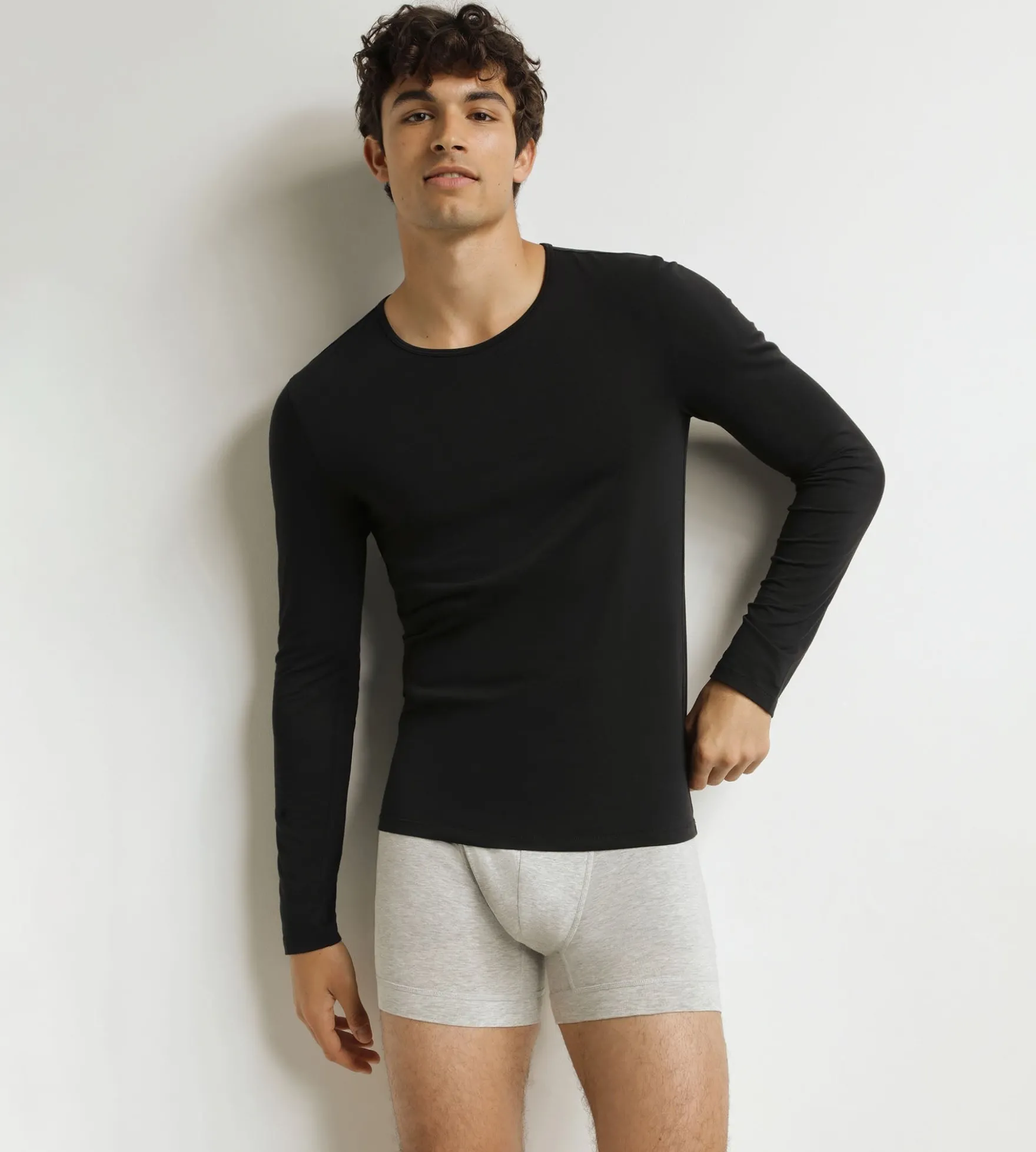T-shirt homme à manches longues Noir Dim Thermal