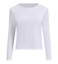 T-Shirt manches longues coton gratté blanc Thermal
