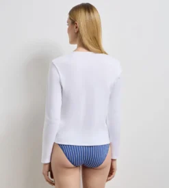 T-Shirt manches longues coton gratté blanc Thermal
